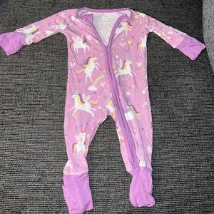 Little Sleepies Sienna’s Unicorns NB Zippy EUC